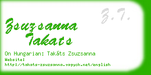 zsuzsanna takats business card